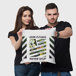 Подушка квадратная Off-White: Keep Going, цвет: 3D-принт — фото 2
