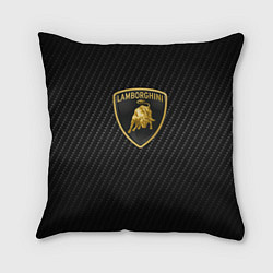 Подушка квадратная Lamborghini logo n carbone