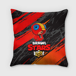 Подушка квадратная BRAWL STARS LEON, цвет: 3D-принт