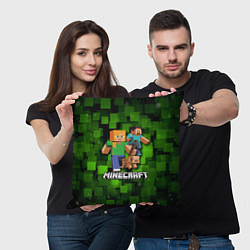Подушка квадратная Minecraft Майнкрафт, цвет: 3D-принт — фото 2