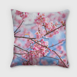 Подушка квадратная Ветки Сакуры, цвет: 3D-принт