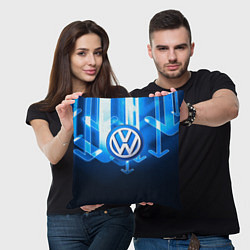 Подушка квадратная VOLKSWAGEN, цвет: 3D-принт — фото 2