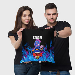 Подушка квадратная BRAWL STARS TARA, цвет: 3D-принт — фото 2