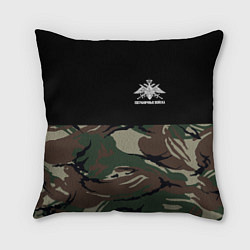 Подушка квадратная Пограничные Войска камуфляж, цвет: 3D-принт