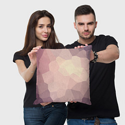 Подушка квадратная Пикси кристаллы, цвет: 3D-принт — фото 2