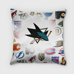 Подушка квадратная San Jose Sharks NHL teams pattern
