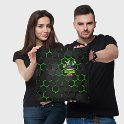 Подушка квадратная BRAWL STARS VIRUS 8-BIT, цвет: 3D-принт — фото 2