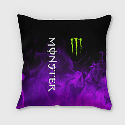 Подушка квадратная MONSTER ENERGY, цвет: 3D-принт
