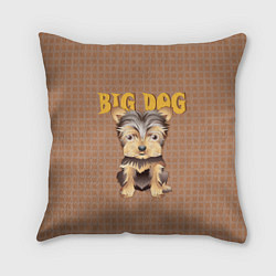 Подушка квадратная Большой пёс, цвет: 3D-принт