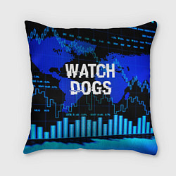 Подушка квадратная Watch Dogs, цвет: 3D-принт