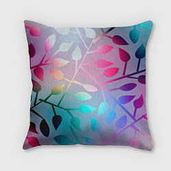 Подушка квадратная Листья, цвет: 3D-принт