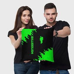 Подушка квадратная BILLIE EILISH БИЛЛИ АЙЛИШ, цвет: 3D-принт — фото 2