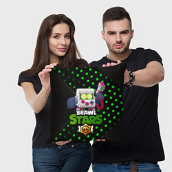 Подушка квадратная Virus 8 bit brawl stars 8 бит, цвет: 3D-принт — фото 2