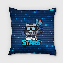 Подушка квадратная Virus 8 bit brawl stars Blue