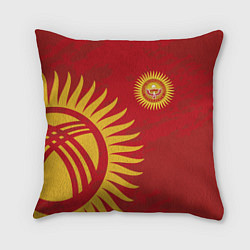 Подушка квадратная Киргизия, цвет: 3D-принт