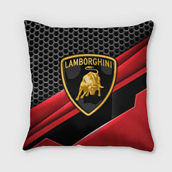 Подушка квадратная Lamborghini, цвет: 3D-принт