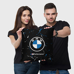 Подушка квадратная BMW БМВ, цвет: 3D-принт — фото 2