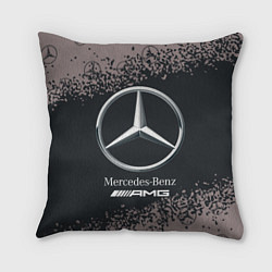 Подушка квадратная MERCEDES МЕРСЕДЕС, цвет: 3D-принт
