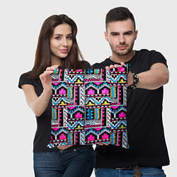 Подушка квадратная Ацтеки, цвет: 3D-принт — фото 2