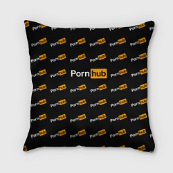 Подушка квадратная Porn Hub, цвет: 3D-принт