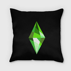 Подушка квадратная The Sims Plumbob, цвет: 3D-принт