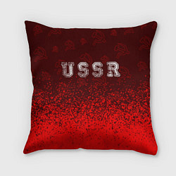 Подушка квадратная USSR СССР, цвет: 3D-принт