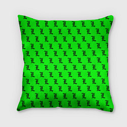 Подушка квадратная Эл паттерн зеленый