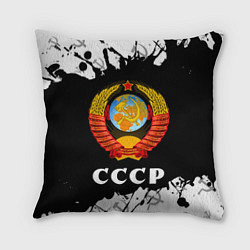 Подушка квадратная СССР USSR, цвет: 3D-принт