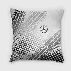 Подушка квадратная Mercedes-Benz, цвет: 3D-принт