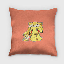 Подушка квадратная Pikachu Pika Pika, цвет: 3D-принт