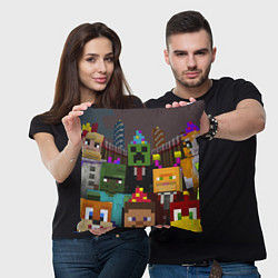 Подушка квадратная Minecraft - characters - video game, цвет: 3D-принт — фото 2