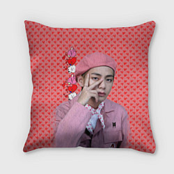 Подушка квадратная BTS Ким Тэ Хён, цвет: 3D-принт