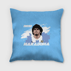 Подушка квадратная Диего Марадона, цвет: 3D-принт