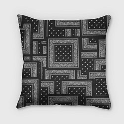 Подушка квадратная 3D Бандана v black