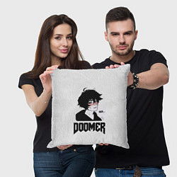 Подушка квадратная Doomer boy, цвет: 3D-принт — фото 2