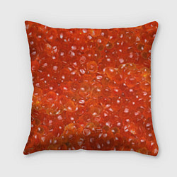 Подушка квадратная Красная икра, цвет: 3D-принт