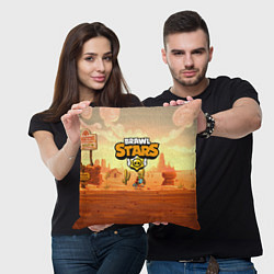 Подушка квадратная Brawl Stars, цвет: 3D-принт — фото 2