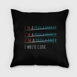 Подушка квадратная I write code