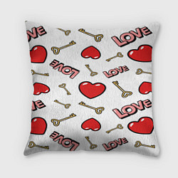 Подушка квадратная Valentines Day, цвет: 3D-принт