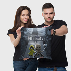 Подушка квадратная LITTLE NIGHTMARES 2, цвет: 3D-принт — фото 2