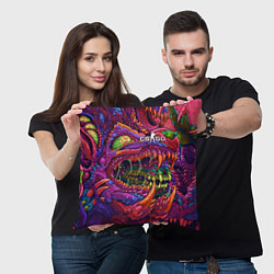 Подушка квадратная CS GO Hyper Beast, цвет: 3D-принт — фото 2