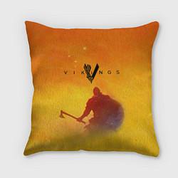Подушка квадратная Викинги Vikings Z, цвет: 3D-принт