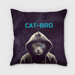 Подушка квадратная CAT-BRO, цвет: 3D-принт