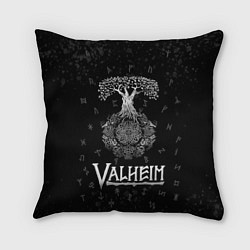 Подушка квадратная Valheim Руны Иггдрасиль, цвет: 3D-принт