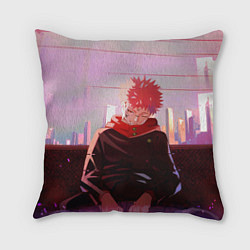 Подушка квадратная JUJUTSU KAISEN МАГИЧЕСКАЯ БИ, цвет: 3D-принт