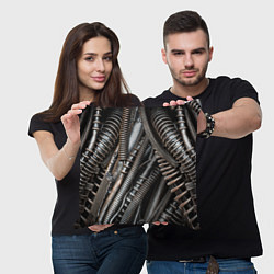 Подушка квадратная СТИМПАНК МЕХАНИЧЕСКИЕ ЧАСТИ, цвет: 3D-принт — фото 2