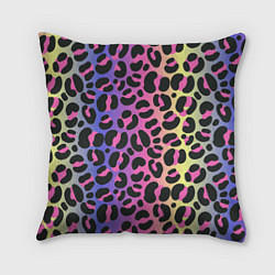 Подушка квадратная Neon Leopard Pattern, цвет: 3D-принт