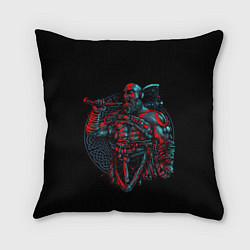 Подушка квадратная Brutal Kratos, цвет: 3D-принт
