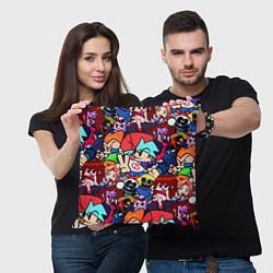 Подушка квадратная Friday Night Funkin все герои, цвет: 3D-принт — фото 2