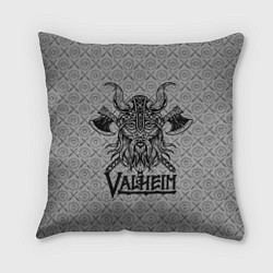 Подушка квадратная Valheim Viking dark, цвет: 3D-принт
